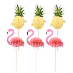 10 Kpl Ananaskakku Hawaii Party Cake Topper Ananas Cupcake Topper Hawaiian Luau Cake Decors 3D Flamingo Cake Decor hinta ja tiedot | Juhlakoristeet | hobbyhall.fi