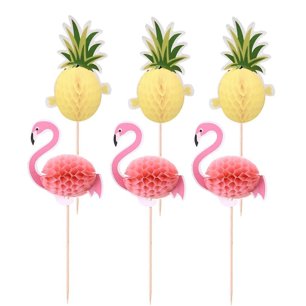 10 Kpl Ananaskakku Hawaii Party Cake Topper Ananas Cupcake Topper Hawaiian Luau Cake Decors 3D Flamingo Cake Decor hinta ja tiedot | Juhlakoristeet | hobbyhall.fi