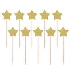 12 Kpl Glitter Star -Kakkupoimintoja Cupcake Toppers -Kakkukoristeet Erikokoiset Syntymäpäivän Hääjuhlien Suosikkeihin (Kultainen) hinta ja tiedot | Juhlakoristeet | hobbyhall.fi