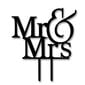 Mr & Mrs Letters -Tyylinen Kakkupäällinen Hää- / Vuosipäivä- / Syntymäpäiväjuhliin (Musta) hinta ja tiedot | Juhlakoristeet | hobbyhall.fi