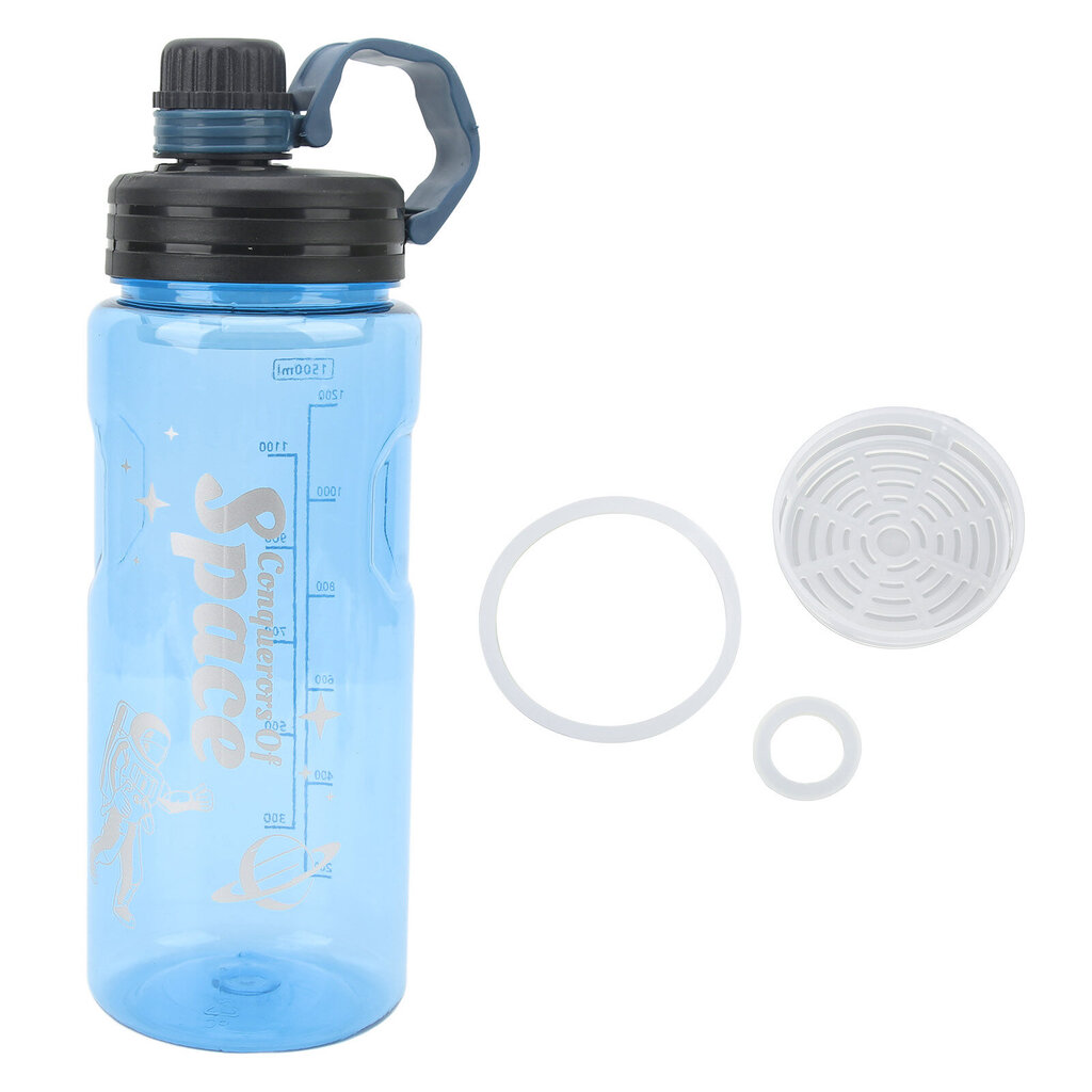 1500 ml Urheiluvesipullo Ruokalaatuinen PC juomavesivaa'alla Fitness Kannu kuntosalipyöräilyyn Running Blue hinta ja tiedot | Retkiastiat | hobbyhall.fi