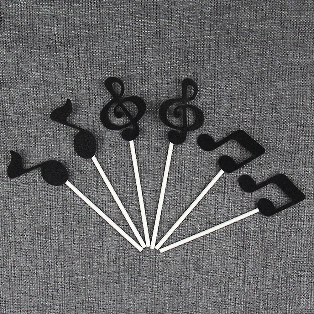 6 Kpl Music Symbols Notes Cupcake Toppers Jälkiruokien Syntymäpäiväjuhlien Sisustukseen (Musta) hinta ja tiedot | Juhlakoristeet | hobbyhall.fi