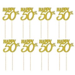 12 Kpl Kakkukoristeita, Happy 50Th Birthday Cake Topper hinta ja tiedot | Juhlakoristeet | hobbyhall.fi