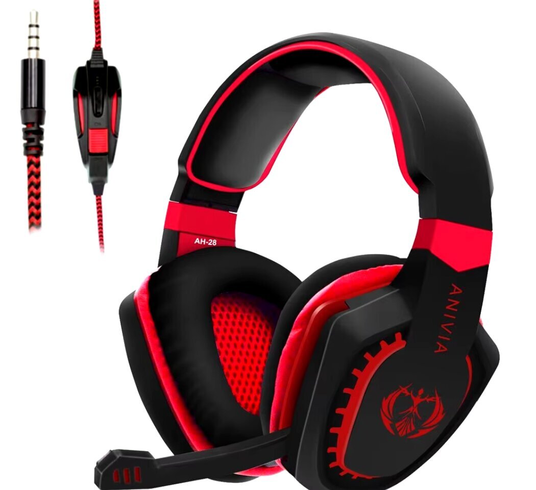 Kuulokkeet langallinen Gaming Headset Noise Isolating Overear Headphone with Mic. Äänenvoimakkuus Bass Surround PC PS4 PS5 musta hinta ja tiedot | Kuulokkeet | hobbyhall.fi