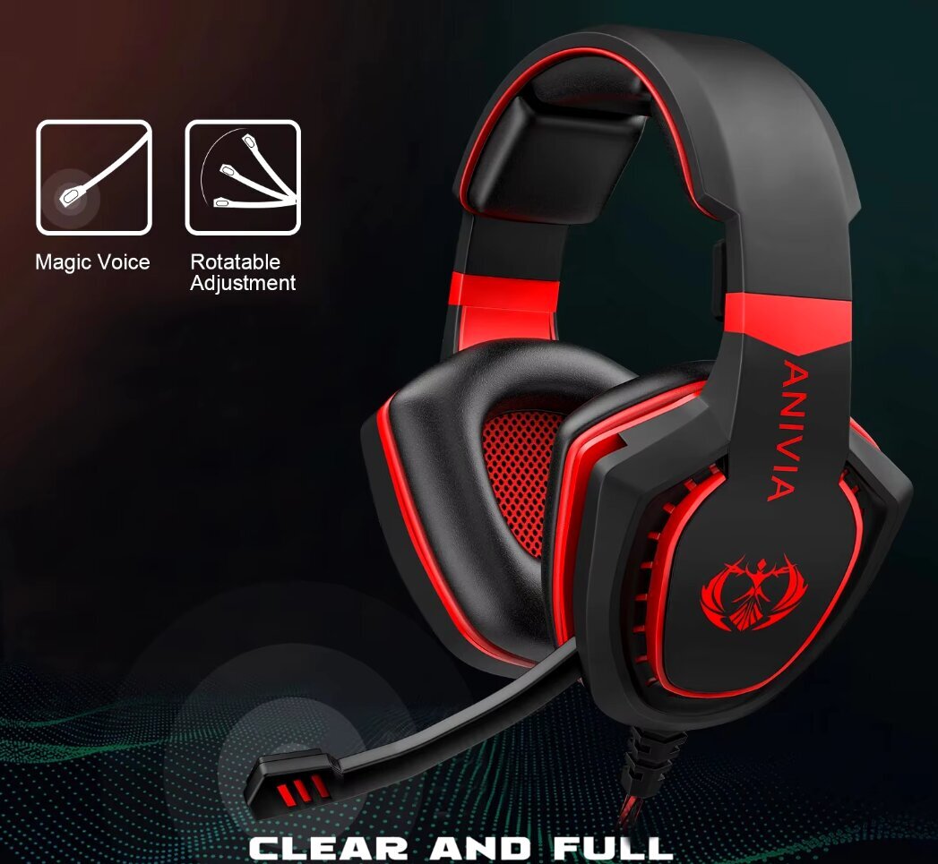 Kuulokkeet langallinen Gaming Headset Noise Isolating Overear Headphone with Mic. Äänenvoimakkuus Bass Surround PC PS4 PS5 musta hinta ja tiedot | Kuulokkeet | hobbyhall.fi