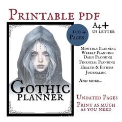 Gothic Planner Päiväämätön Rajat ylittävä Gothic Planner Witch Planner Daily Planner -sivu hinta ja tiedot | Kalenterit ja muistikirjat | hobbyhall.fi