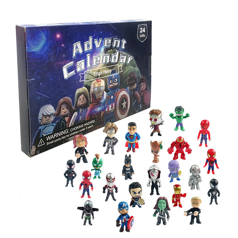 Joulun adventtikalenteri Avengers Doll Blind Box Lasten lahja hinta ja tiedot | Joulukoristeet | hobbyhall.fi