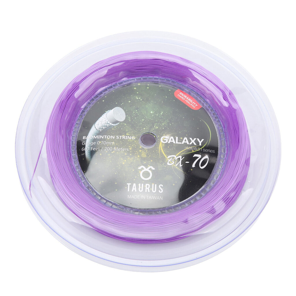 POWERTI BX70 sulkapallomailat string korkea elastinen nylon sulkapallomaila 0,7 mm sulkapallonauha 200 m kela purppura hinta ja tiedot | Tennisvälineet | hobbyhall.fi