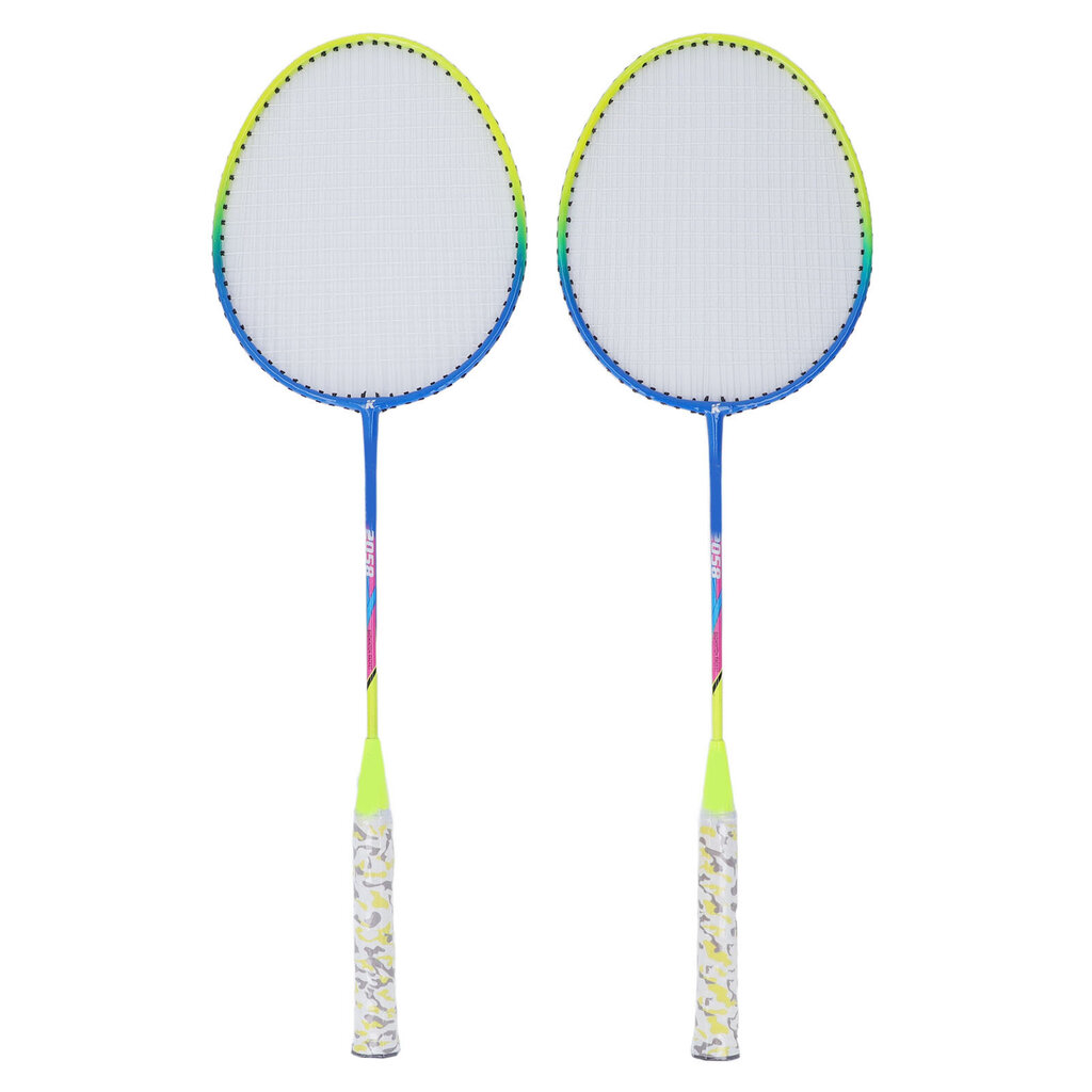 2 kpl sulkapallomaila keltainen vaalea kehys suuri Sweet Spot kaksinkertainen sulkapallomaila säilytyspussilla hinta ja tiedot | Tennisvälineet | hobbyhall.fi