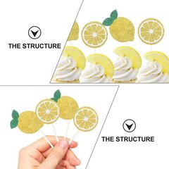 12 Kpl Creative Lemon Cake Inserts Juhlakakun Sisäosat Syntymäpäiväkakkulisäkkeet hinta ja tiedot | Juhlakoristeet | hobbyhall.fi