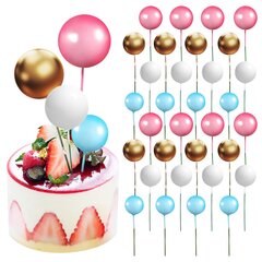 40 Kpl Mini Ilmapallon Kakkupäälliset Vaahtopallot Kakkupoimut Cupcake Pallot Tee-Se-Itse Kakkupäälliset Leivontakoristeet hinta ja tiedot | Juhlakoristeet | hobbyhall.fi