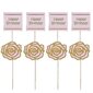 8 Kpl Kakkukoristeita, Rose Letter Cupcake Topper hinta ja tiedot | Juhlakoristeet | hobbyhall.fi