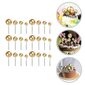 24 Kpl Kakkukoristeita, Golden Ball Cake Toppers hinta ja tiedot | Juhlakoristeet | hobbyhall.fi