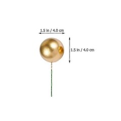 24 Kpl Kakkukoristeita, Golden Ball Cake Toppers hinta ja tiedot | Juhlakoristeet | hobbyhall.fi