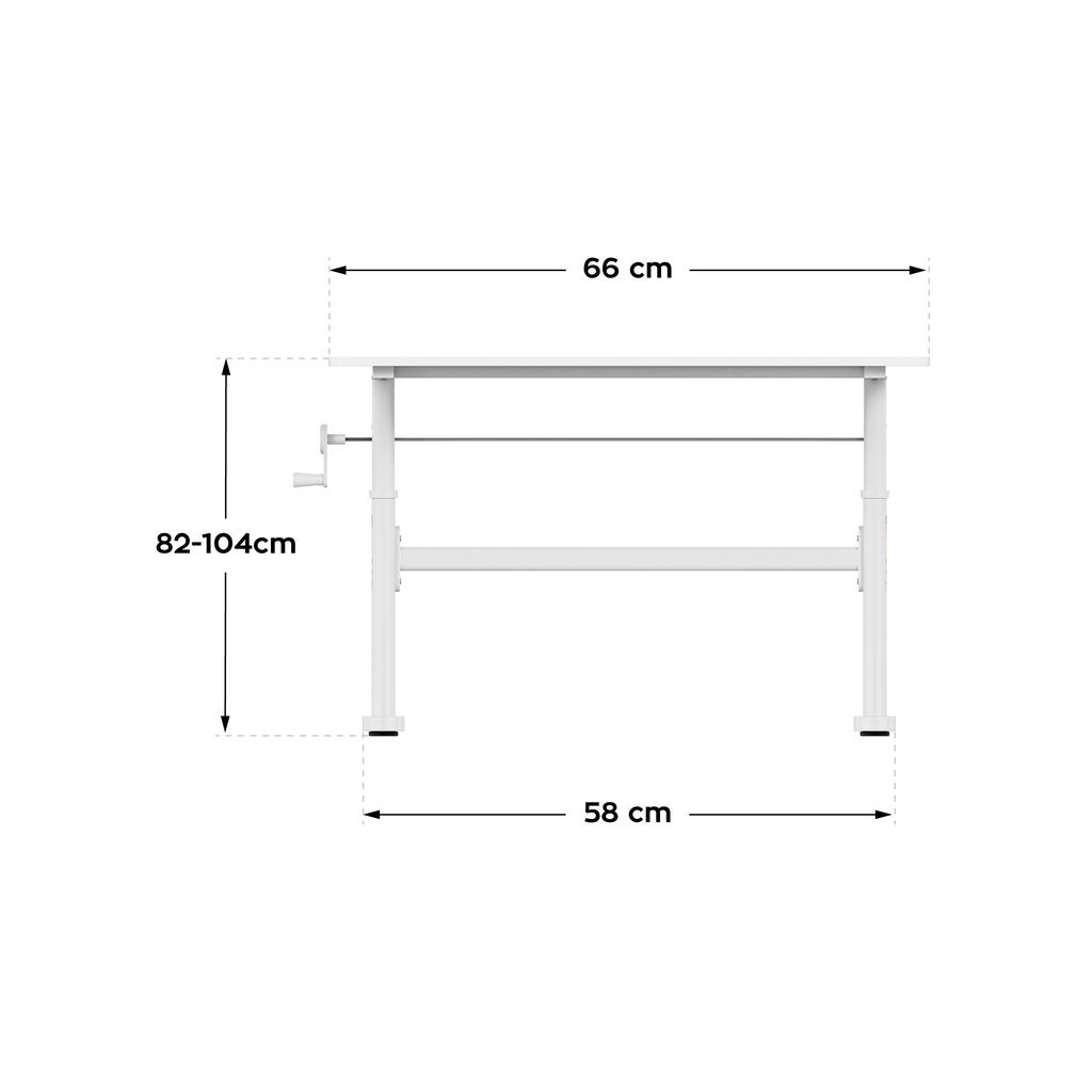 Ergonominen työpöytä lapsille Study 4.0, valkoinen hinta ja tiedot | Tietokonepöydät ja työpöydät | hobbyhall.fi