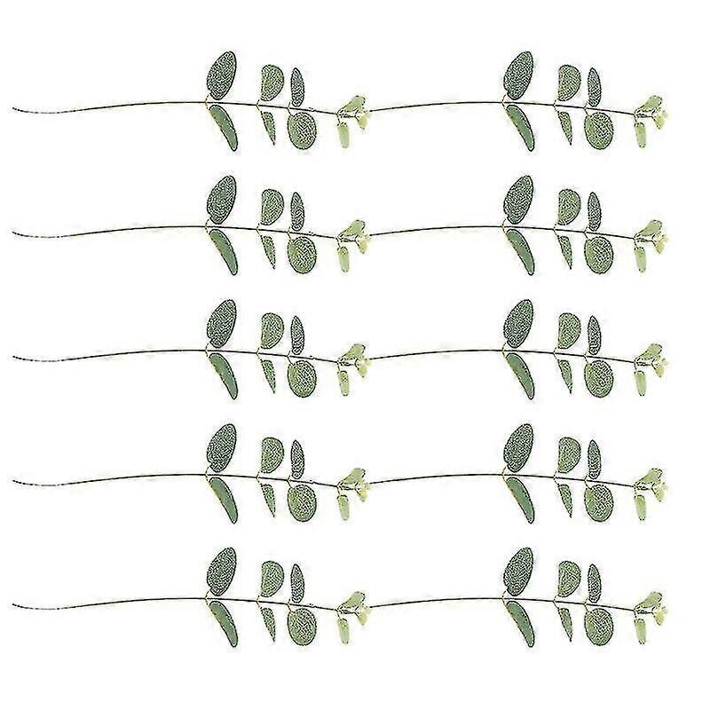 10 Kpl Kakkukoristeita, Eucalyptus Leaf Cake Topper hinta ja tiedot | Juhlakoristeet | hobbyhall.fi