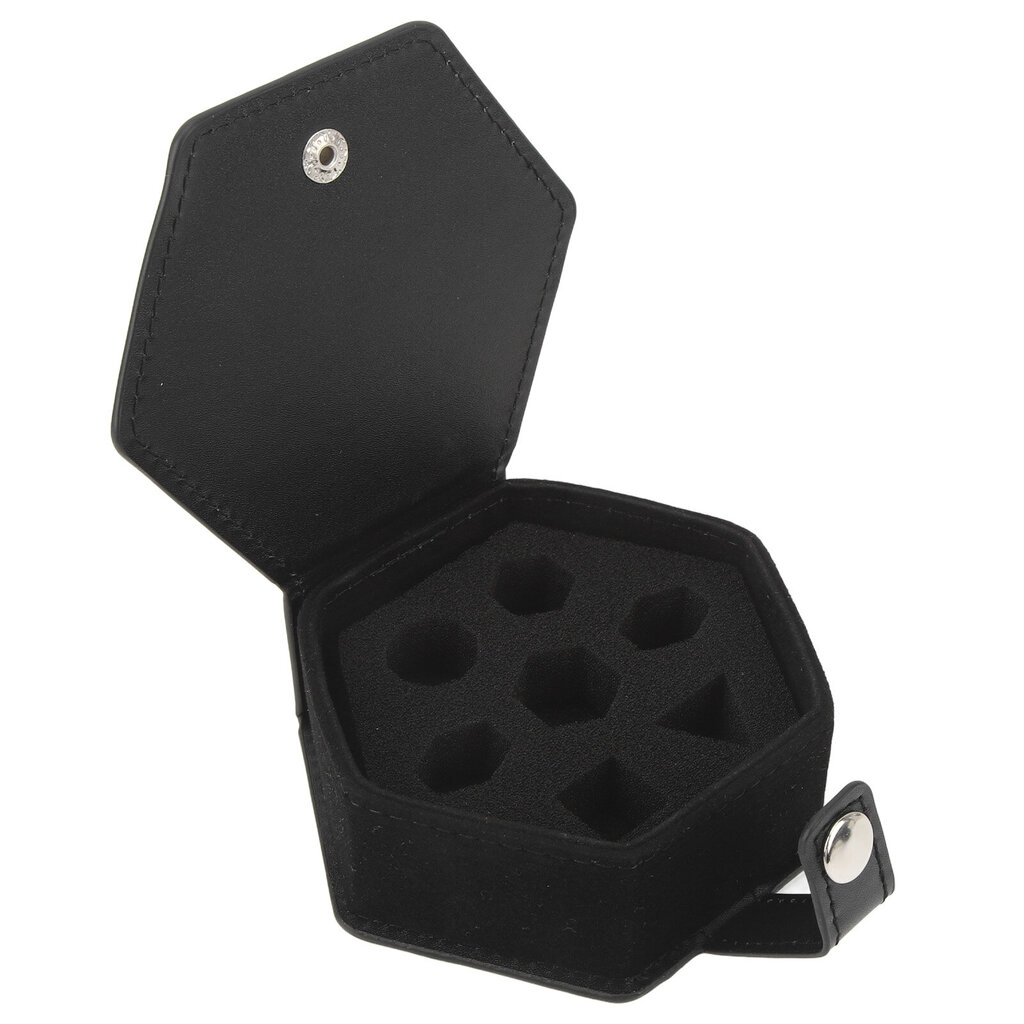 Dice Box Säilytyskotelo Lokero PU-nahkainen sieni Monitoiminen kannettava Travel Black Hex hinta ja tiedot | Vuorikiipeilyvarusteet | hobbyhall.fi