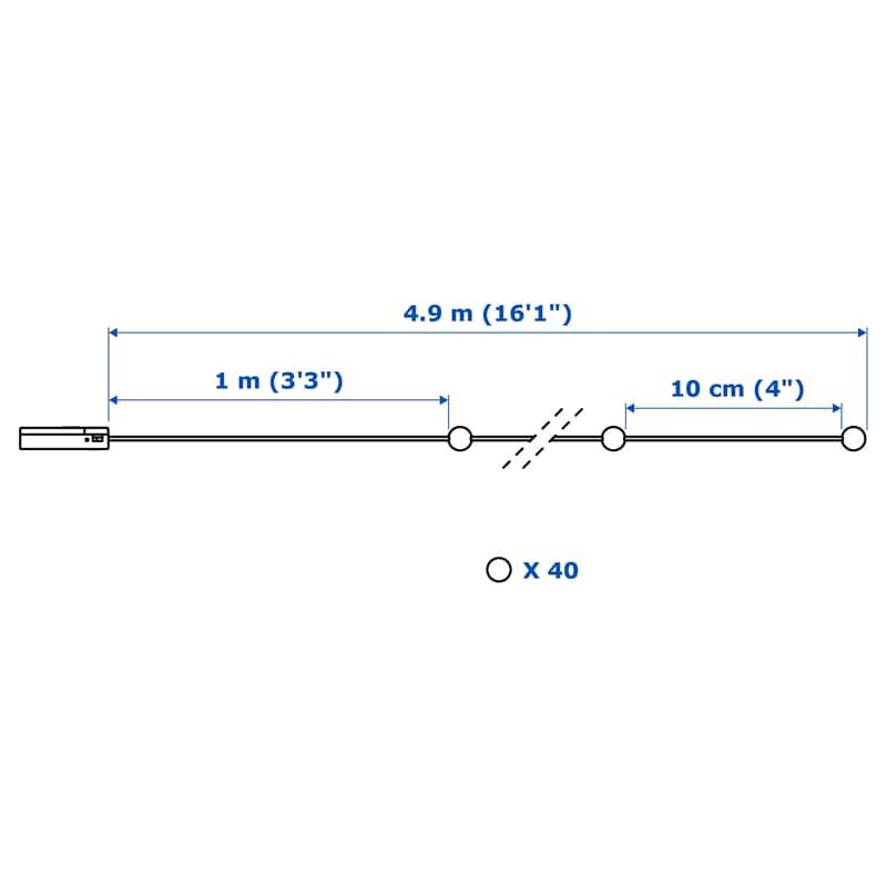 Seppele IKEA SNOYRA 103.647.59, 40 lediä hinta ja tiedot | Jouluvalot | hobbyhall.fi