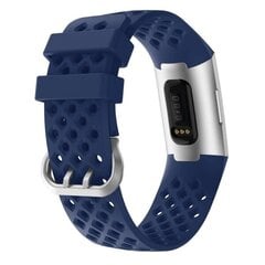 Silikoninen kellonauha Fitbit Charge 4 / 3 - Sininen Blue hinta ja tiedot | Älykellojen ja aktiivisuusrannekkeiden lisätarvikkeet | hobbyhall.fi