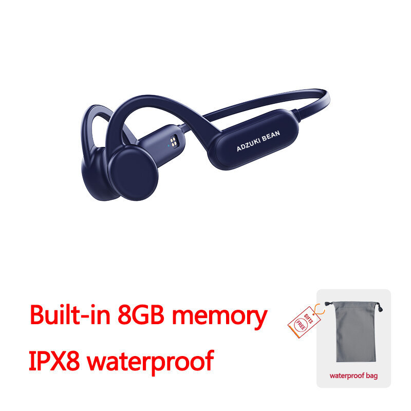 (sininen 8g sd ipx8)Bone Conduction Bluetooth-kuulokkeet uimaan IPX8 / IPX4-kuulokkeet mikrofonilla Langattomat urheiluvedenpitävät kuulokkeet Iphone Xiaomi -kuulokkeille ja kuulokkeille hinta ja tiedot | Kuulokkeet | hobbyhall.fi