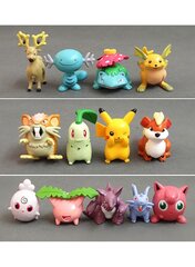 13 kpl 3-5cm Pokemon Raticate Chikorita Rattata Venusaur Jigglypuff Raichu Hoppip Wooper PVC-figuurit Lelut Lelut hinta ja tiedot | Pienoismallit | hobbyhall.fi