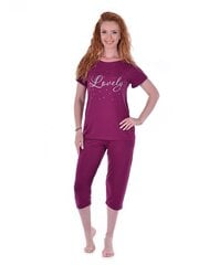 Ohuet naisten puuvilla pyjamat PH92662 hinta ja tiedot | Yöasut ja pyjamat | hobbyhall.fi