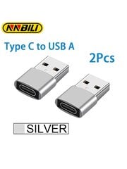 NNBILI NNBILI 2kpl USB-C-tyypin OTG-sovitin USB-C-uros-mikro-USB-naarasmuunnin Samsung S23 S22 S22 S21 S20 USBC OTG -liitin - Monivärinen hinta ja tiedot | Kaapelit ja adapterit | hobbyhall.fi