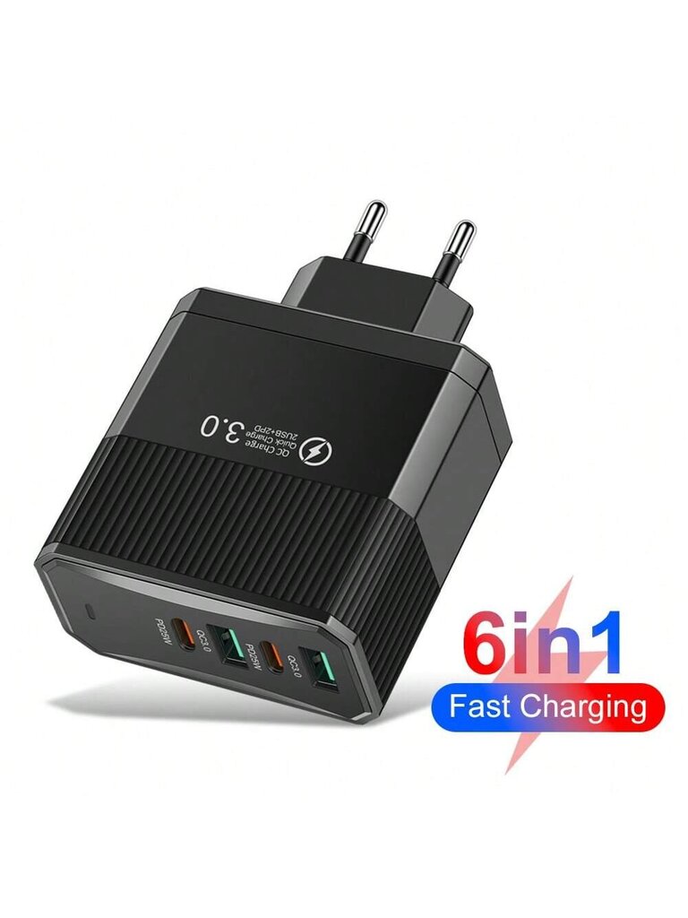 100 W 2USB+2PD Yhteensopiva IPhonen kanssa 15 14 13 Laturi Supernopea lataus IPad laturi USB C -seinälaturi Pikalataus hinta ja tiedot | Kaapelit ja adapterit | hobbyhall.fi