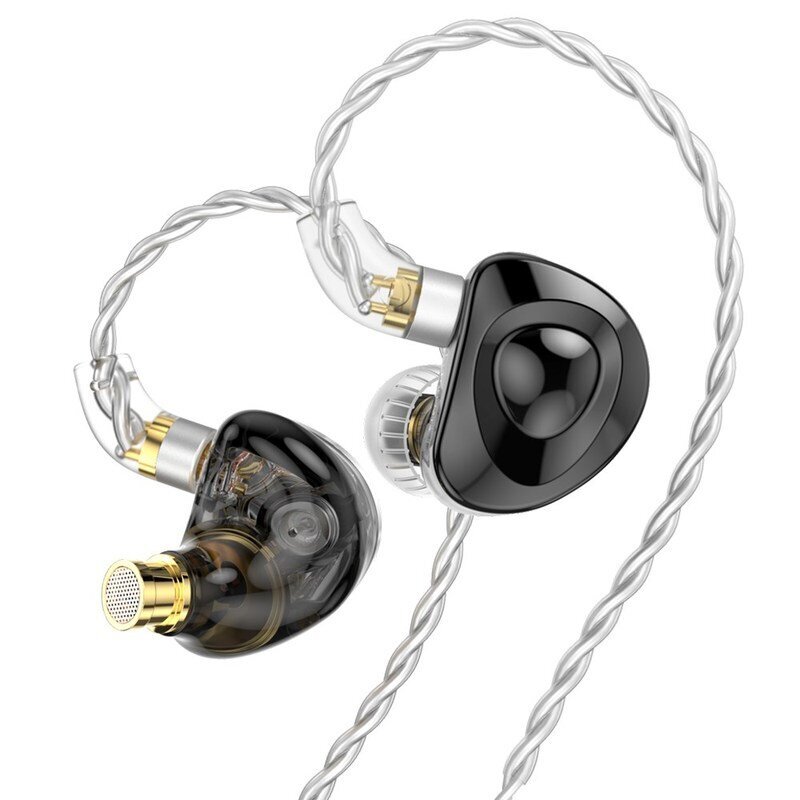 (MT4 Black, ei mikrofonia) MT4Dual Dynamic Driver In Ear kuulokkeet Bass Metal Flat Head Plug korvatulppa Vaihdettava kaapeli Kirin XUANWU MT3 ST5 kuulokkeille ja kuulokkeille hinta ja tiedot | Kuulokkeet | hobbyhall.fi