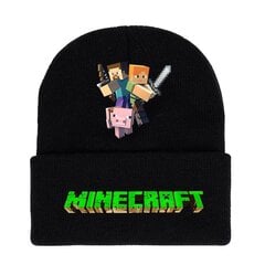 Minecraft Game Printing Beanie Knitted Hat Kids Lapset Lapset Pojat Tytöt Unisex Trend Classic Winter Woolen Lämmin Ski Cap Laajennettu Lahjat hinta ja tiedot | Miesten hatut, huivit ja käsineet | hobbyhall.fi