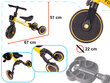 Mini cross trike, 3in1, polkimilla, keltainen hinta ja tiedot | Kolmipyörät | hobbyhall.fi