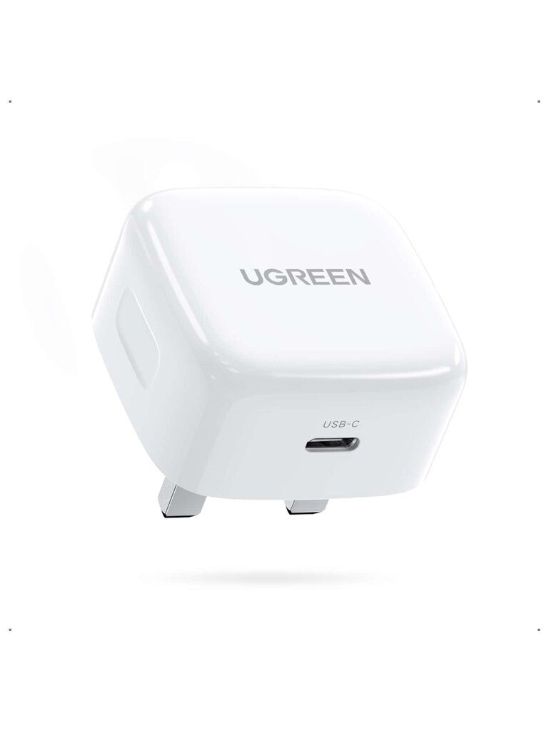 UGREEN PD 20 W -pikalaturi, joka on yhteensopiva Applen 20 W USB-C-virtalähteen kanssa. IPhone-sovitin, joka on yhteensopiva Ipad Pro Air 2022, IPhone 15 -sarjan 14 13 Pro Max-Blue-UK -pistokkeen kanssa hinta ja tiedot | Kaapelit ja adapterit | hobbyhall.fi