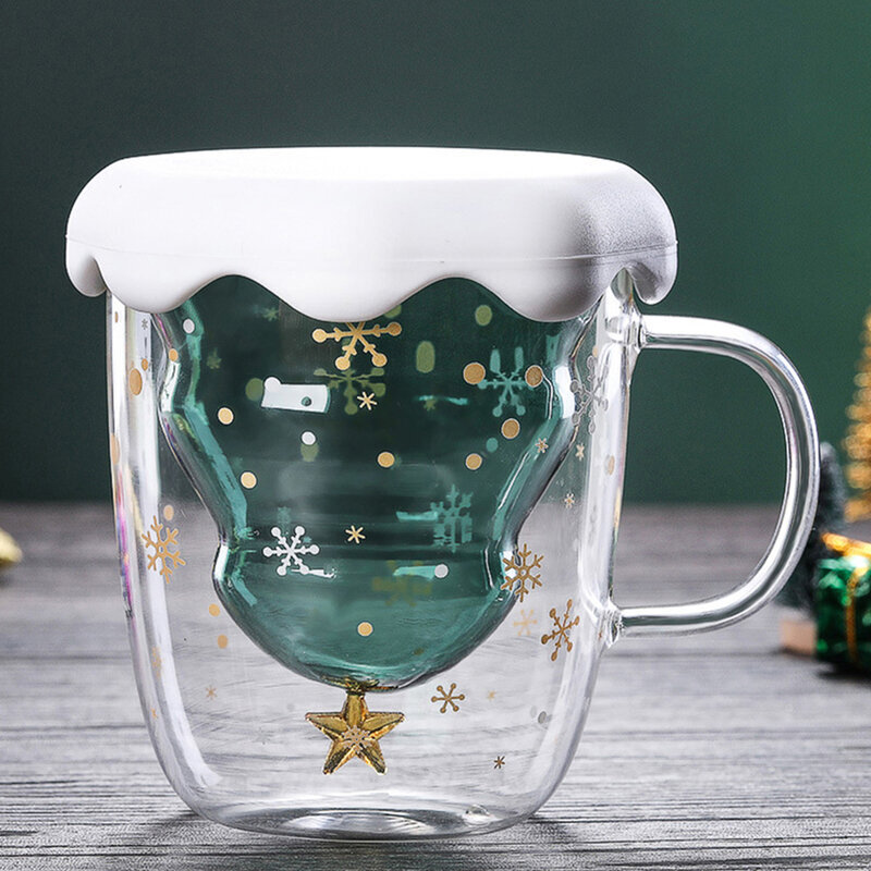 (B)Joulukuppi Läpinäkyvä kaksinkertainen palovammalasi joulukuusi Star Cup Kahvikuppi Maitomehukuppi Lasten joululahja - Kupit ja lautaset - hinta ja tiedot | Juomapullot | hobbyhall.fi