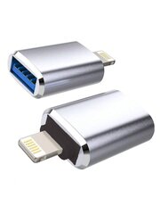 2 Pack IPhone OTG -sovitinUSB naaras - Lightning uros Dongle 14 13 11 12 Pro Max Xr X Xs 8 7 Se Plus kameran kortinlukijalle USB Flash Drive Hiiri Näppäimistö Keskitin MIDI Converter U Levy Apple IPadAir-Silver hinta ja tiedot | Kaapelit ja adapterit | hobbyhall.fi