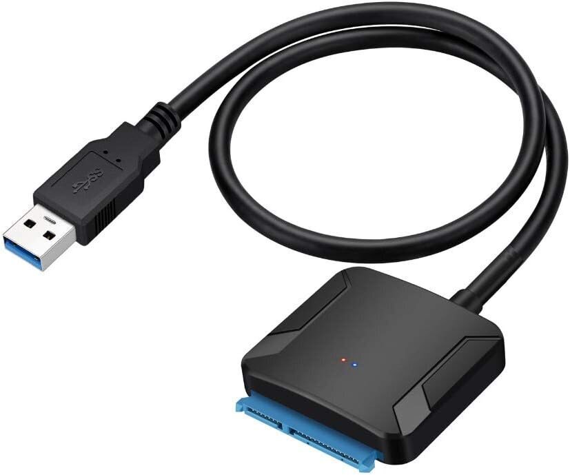 USB 3.0–SATA-kaapeli 3,5 2,5 tuuman SSD-kiintolevylle SATA III -kiintolevytuki UASP Yhteensopiva USB 1.1/2.0/3.0:n kanssa (ulkoisella 12V/2A virtalähteellä) hinta ja tiedot | Adapterit | hobbyhall.fi