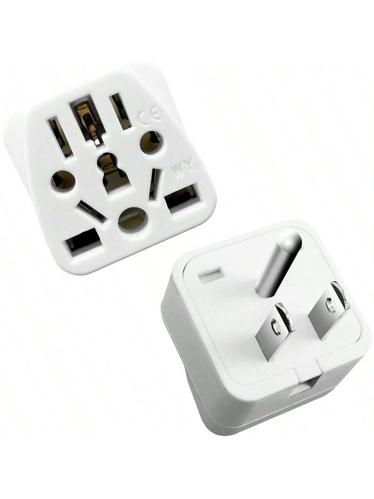 1 kpl Us Plug Adapter, sopii Yhdysvaltoihin, EU:hun, Iso-Britanniaan, Australiaan, Japaniin, Aasiaan, Italiaan, Sveitsiin - Muunna pyöreä litteä nasta meille Tyypin 3-piikinen seinäpistoke laturi muunnin-valkoinen hinta ja tiedot | Kaapelit ja adapterit | hobbyhall.fi