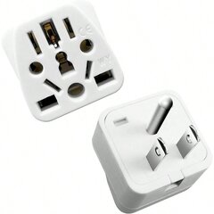 1 kpl Us Plug Adapter, sopii Yhdysvaltoihin, EU:hun, Iso-Britanniaan, Australiaan, Japaniin, Aasiaan, Italiaan, Sveitsiin - Muunna pyöreä litteä nasta meille Tyypin 3-piikinen seinäpistoke laturi muunnin-valkoinen hinta ja tiedot | Kaapelit ja adapterit | hobbyhall.fi