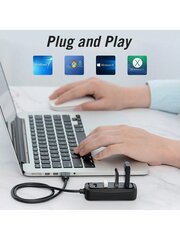 VENTION 4-in-1 USB 2.0 -keskitin, 4-porttinen USB-jakaja USB 2.0 -telakkasovitin, USB-A-USB 2.0 -yhteensopiva MacBookin, tulostimen, PS4:n, kannettavan tietokoneen, PC:n, Flash-aseman mobiilikiintolevy-Musta-0,5 m kanssa hinta ja tiedot | Kaapelit ja adapterit | hobbyhall.fi