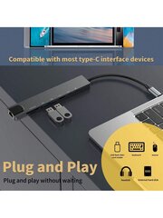 1kpl 8-IN-1 USB C -sovitin, PD/USB/HDMI-yhteensopiva/RJ45-portti, SD/TF-kortti, MACBOOKin kanssa yhteensopiva muunnösovitin, muut USB-C-laitteet - harmaa-yksi koko hinta ja tiedot | Kaapelit ja adapterit | hobbyhall.fi