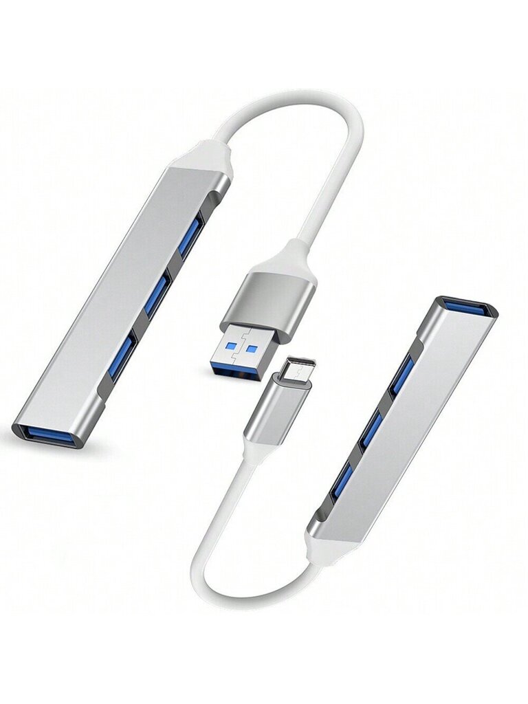 Maerknon 1PC Silver 4 In 1 USB Type C HUB USB C SD-lukijaan USB-laturi USB 3.0 -jakajan laajennusvirtasovitin PC-tietokoneelle kannettavalle tietokoneelle älypuhelimen telakointiasema - hopea - yksi koko hinta ja tiedot | Kaapelit ja adapterit | hobbyhall.fi