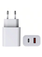 European Travel Plug Block, USB A+C -seinälaturi Virta-adapteri Eurooppaan Adapteri, PD20W QC3.0 Dual Port USB Cube Pikalatauslaatikko Pohjalevy IPhone15 14 13 Pro Max 12 11 XR XS X/8/7, iPad, Apple Watch ,Sumsang hinta ja tiedot | Kaapelit ja adapterit | hobbyhall.fi