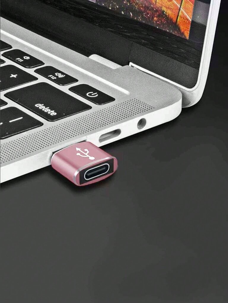 1kpl alumiiniseoksesta valmistettu USB-C-sovitin lataamiseen ja tiedonsiirtoon, yhteensopiva puhelimien, tietokoneiden, kameroiden kanssa - tummanharmaa - yksi koko hinta ja tiedot | Kaapelit ja adapterit | hobbyhall.fi