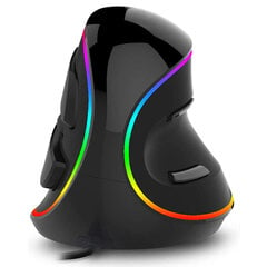 Langallinen pystysuuntainen hiiri Ergonominen optinen hiiri, jossa on säädettävä DPI, 6 painiketta ja irrotettava rannetuki PC-tietokoneen kannettavalle tietokoneelle, langallinen RGB:llä hinta ja tiedot | Koteloiden lisätarvikkeet | hobbyhall.fi