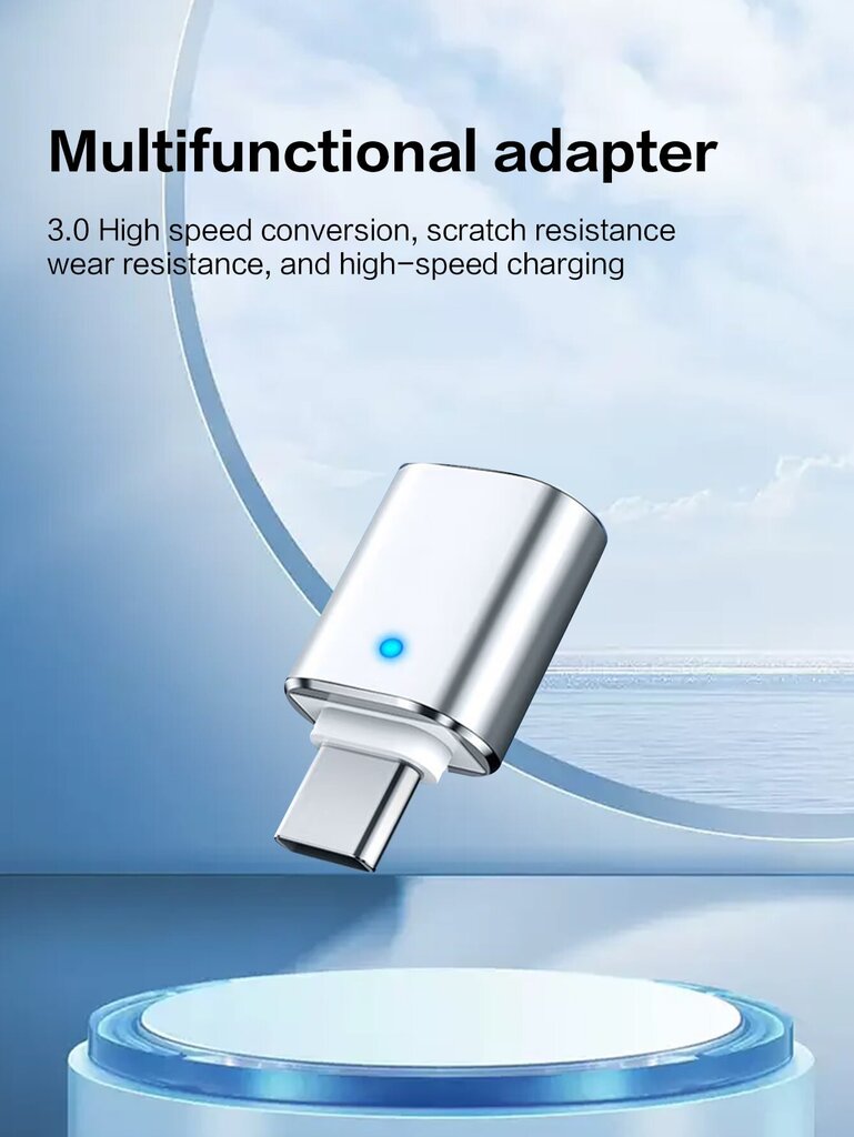 kpl Type-C-sovitin OTG USB Type C-matkapuhelimeen Tabletti C-porttisovitin U Disk In Car Converter Yhteensopiva Applen kannettavan tietokoneen kanssa Huawei Android-hopea-yksikokoinen hinta ja tiedot | Kaapelit ja adapterit | hobbyhall.fi