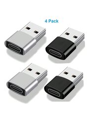 4 kpl/pakkaus hopea ja musta Type-c naaras-USb 2.0 uros Otg-sovitin matkapuhelimeen, kuulokemuunnin Pd-latauksella ja tiedonsiirrolla, Type-c-muunnin-2 hopea 2 kulta hinta ja tiedot | Kaapelit ja adapterit | hobbyhall.fi