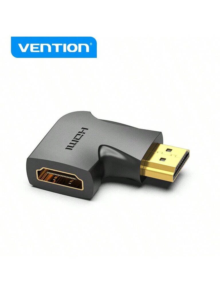 VENTION HDMI uros-HDMI naaras portinsäästäjä 90 astetta ylöspäin vastakkainen U-muotoinen takakulmainen jatkosovitin muunnin-musta hinta ja tiedot | Kaapelit ja adapterit | hobbyhall.fi