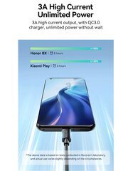 Rocoren Micro USB Cable 3A Pikalatauskaapeli Yhteensopiva Huawei OPPO Xiaomi Small Appliances Latauskaapeli Android Matkapuhelimen Data Wire Pehmeä TPE johto - Musta hinta ja tiedot | Kaapelit ja adapterit | hobbyhall.fi