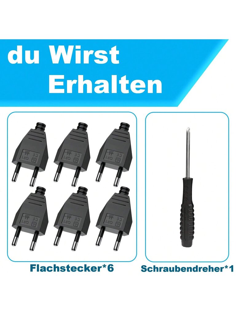 4/6/8 kpl EU Plug Adapter, EU Type C Urospistoke, voidaan asentaa naarasliittimellä, 250V 2,5V, Schuko virtajohto langallinen pistorasia ruuvimeisselillä, mustavalkoinen, sopii sähköjohdotukseen, teollisuus, koti hinta ja tiedot | Kaapelit ja adapterit | hobbyhall.fi