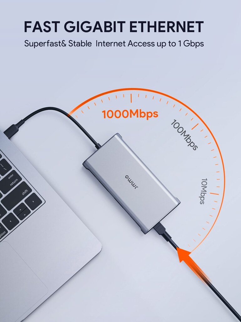 JMMO USB-C -keskitin, 10-in-1 USB C -keskitinsovitin, jossa 2 USB 2.0 -porttia, 2 USB 3.0 -porttia HDMI-yhteensopiva Ethernet-portti VGA Micro SD/SD -kortinlukija ja USB-C-portti useimmille C-tyypin laitteille Joululahjat ,Syksyn ja talven must-have-hopea hinta ja tiedot | Kaapelit ja adapterit | hobbyhall.fi