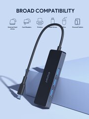 JMMO USB-keskitin,USB-C-keskitin 4 USB 3.0 -portilla, tyyppi C - USB-A 4 porttia ohut ja kompakti muotoilu useimmille Type-C-laitteille Joululahjat, pakolliset syksyyn ja talveen-Musta-Type C hinta ja tiedot | Kaapelit ja adapterit | hobbyhall.fi